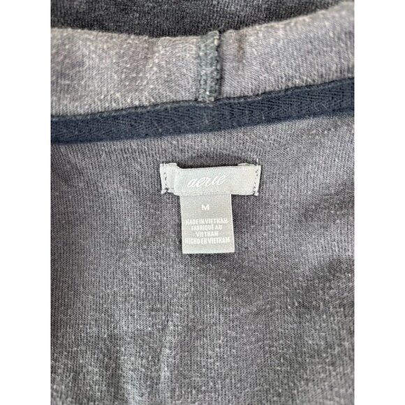 Aerie women's medium grey full zip long sleeve velour hooded‎ track jacket Y2K - Picture 6 of 7